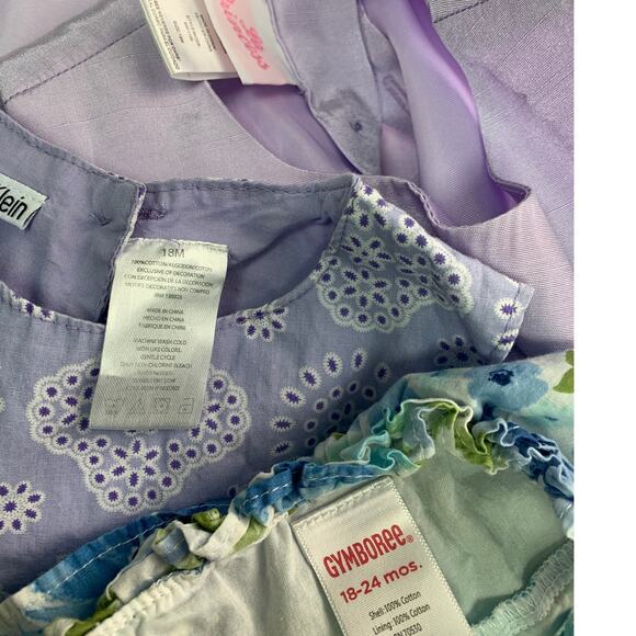 Lot of 3 Calvin Klein Gymboree Baby Girls 18 Mos Short Sleeve Floral Dresses - Picture 4 of 4